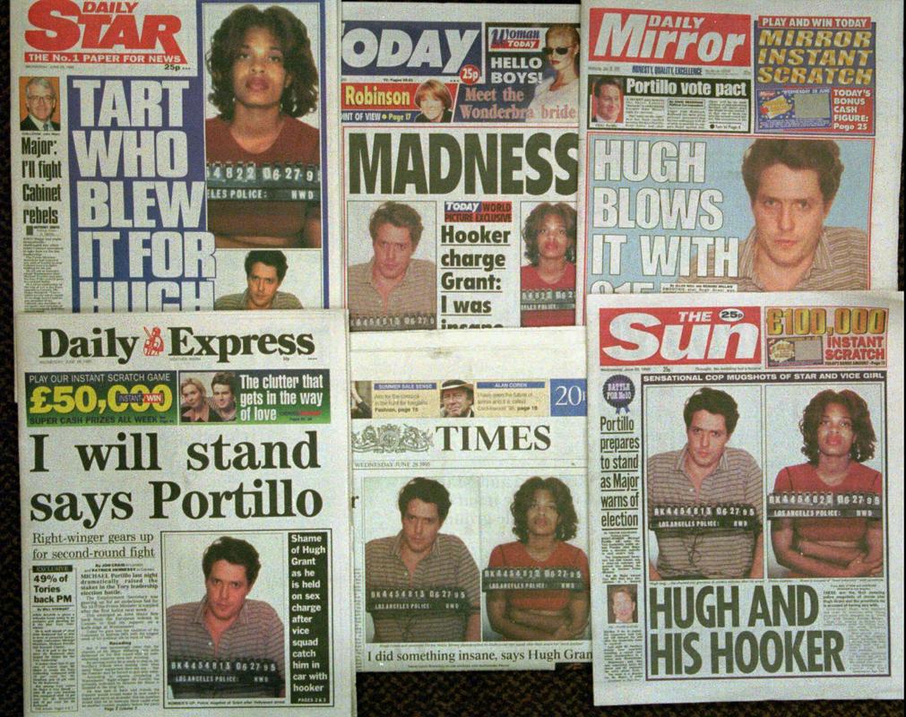 Naslovi britanskih tabloidov po aferi.  Foto: AP