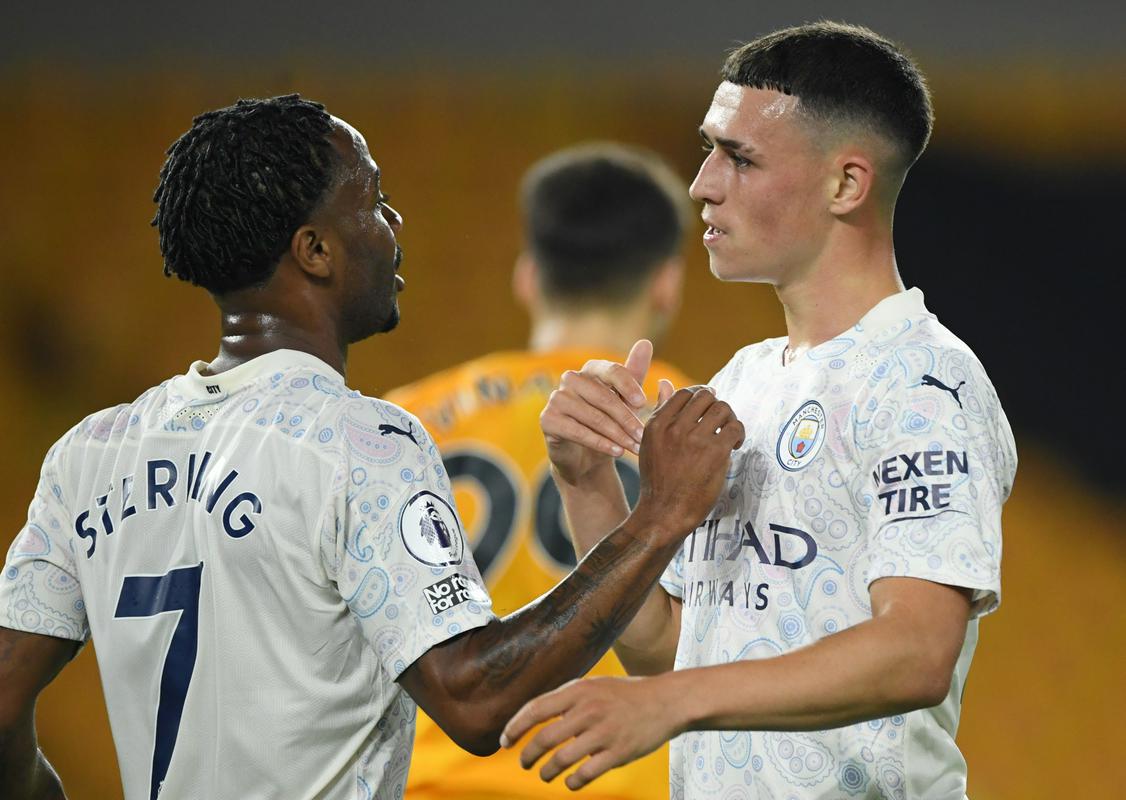 Raheem Sterling in Phil Foden sta zrežirala drugi zadetek za Manchester City. Foto: Reuters Raheem Sterling in Phil Foden sta zrežirala drugi zadetek za Manchester City. Foto: Reuters