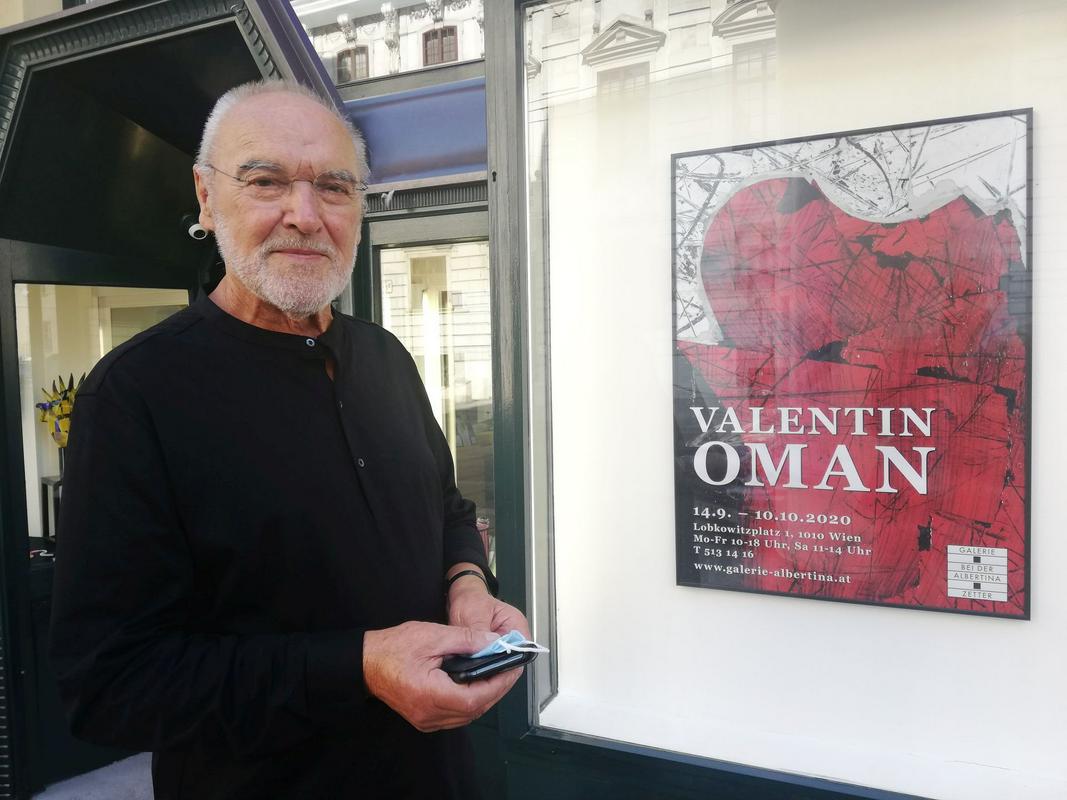 Valentin Oman razstavlja v dunajski Galeriji pri Albertini (Galerie bei der Albertina) v zgodovinskem in kulturnem središču mesta. Foto: Andrej Doblehar Valentin Oman razstavlja v dunajski Galeriji pri Albertini (Galerie bei der Albertina) v zgodovinskem in kulturnem središču mesta. Foto: Andrej Doblehar
