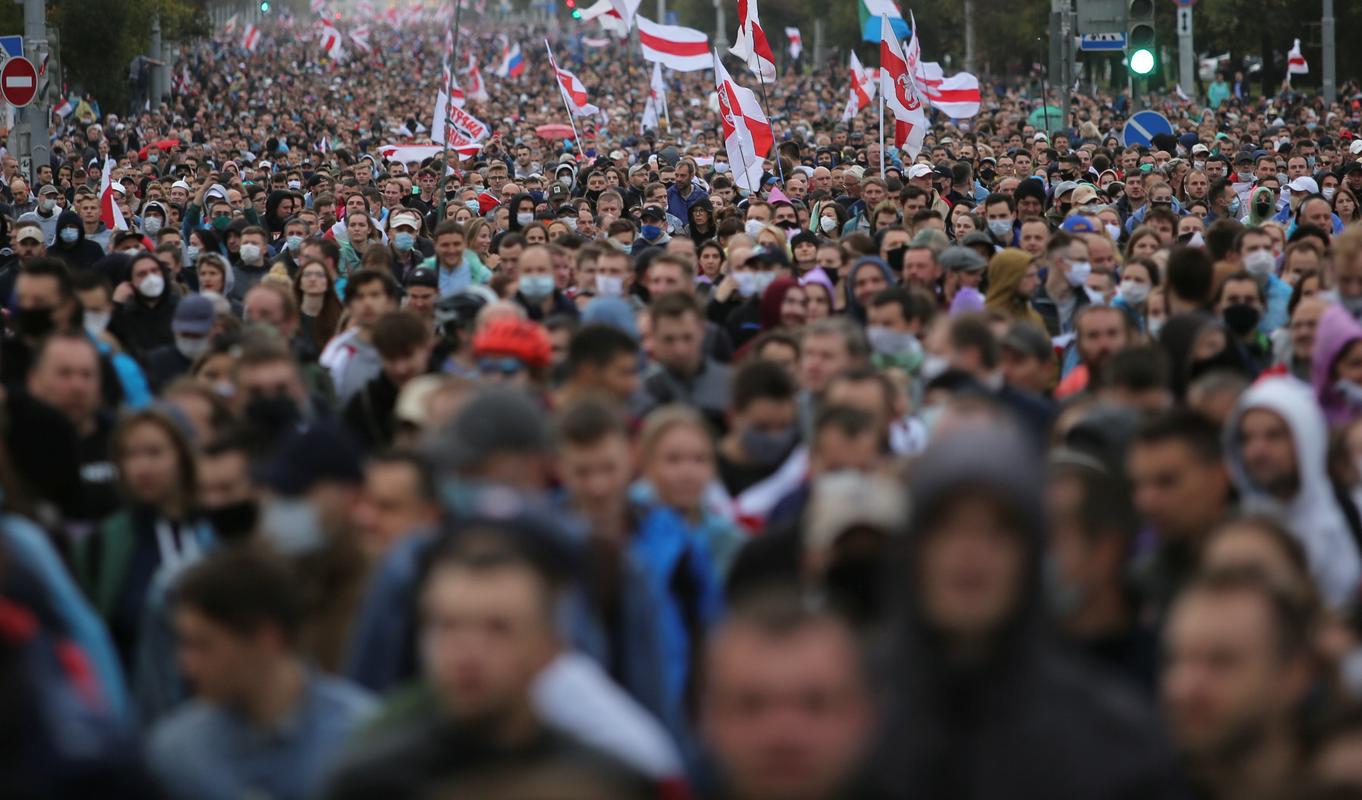 Protesti proti Lukašenku trajajo od avgusta. Foto: Reuters Protesti proti Lukašenku trajajo od avgusta. Foto: Reuters