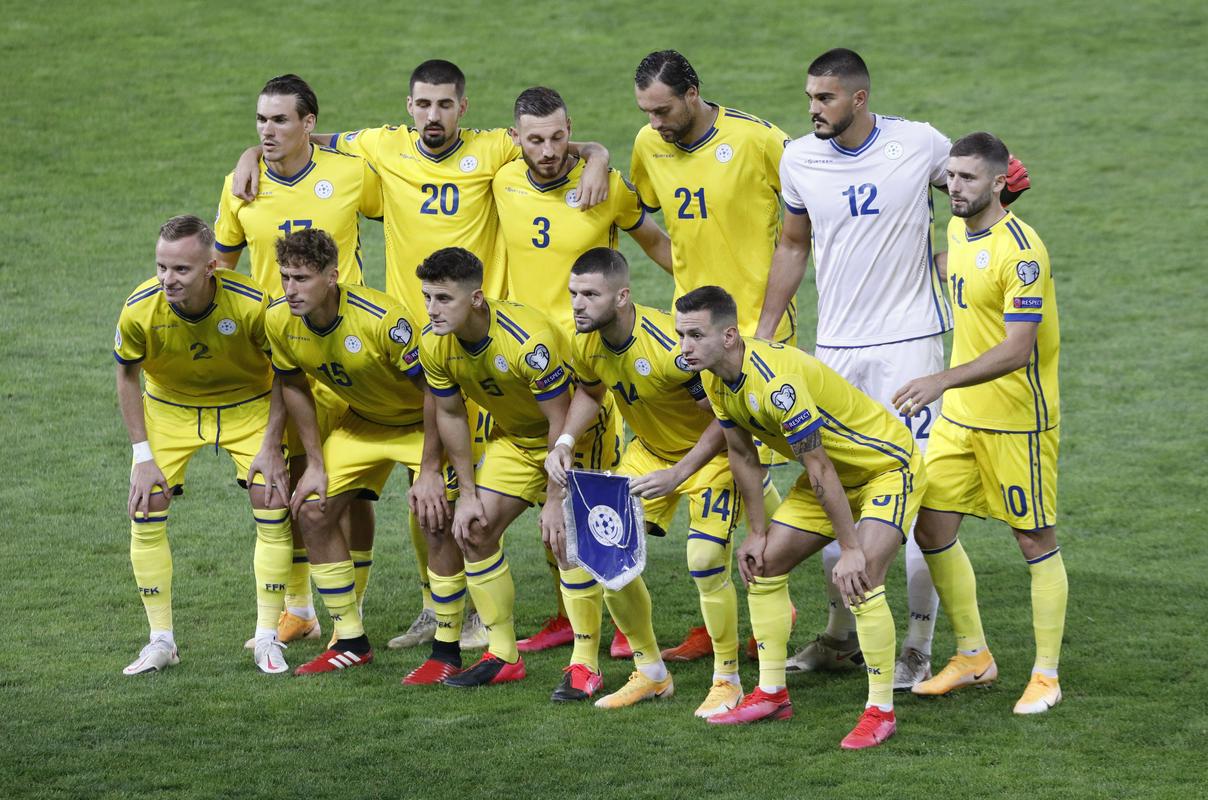 Nogometaši Kosova so imeli lepo priložnost za preboj na evropsko prvenstvo 2021, a so v Skopju izgubili.  Foto: www.alesfevzer.com