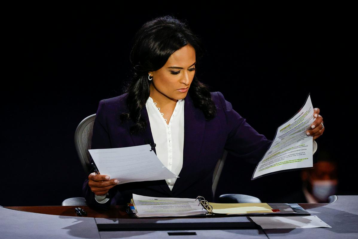 Soočenje je povezovala Kristen Welker s televizije NBC. Foto: Reuters Soočenje je povezovala Kristen Welker s televizije NBC. Foto: Reuters
