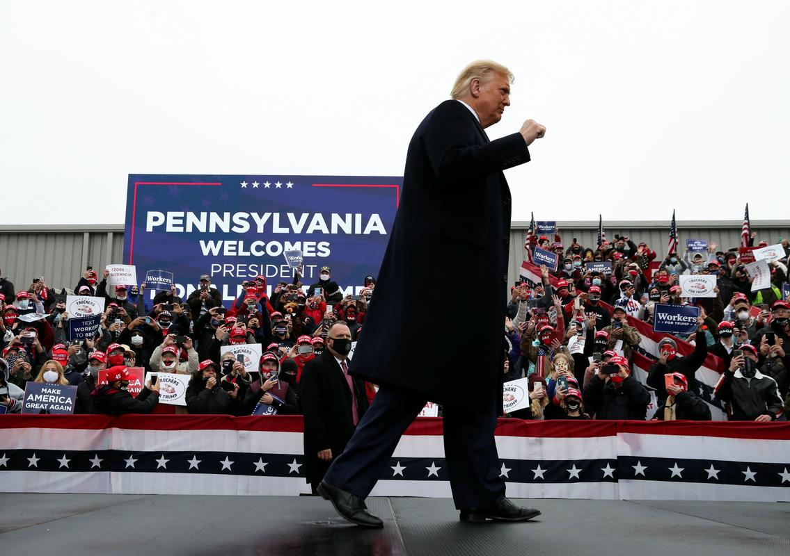 Donald Trump na enem izmed predvolilnih zborovanj. Foto: Reuters Donald Trump na enem izmed predvolilnih zborovanj. Foto: Reuters