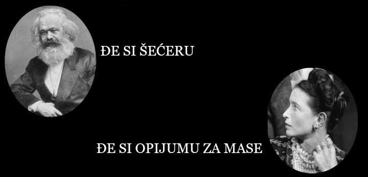 Mem, ki ga sestavljata slika Karla Marxa z napisom: Mem, ki ga sestavljata slika Karla Marxa z napisom: