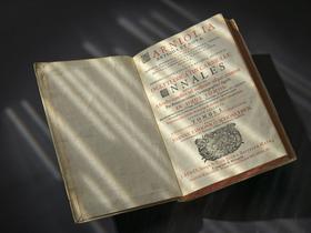 Janez Ludvik Schönleben, Carniolia antiqua et nova, 1680–1681. Pridobljeno leta 1823. Foto: Narodni muzej Slovenije/Tomaž Lauko